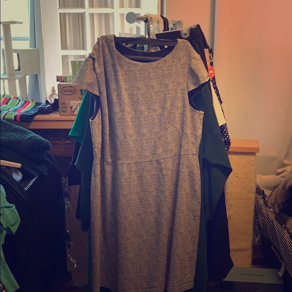 Capped sleeve dress.